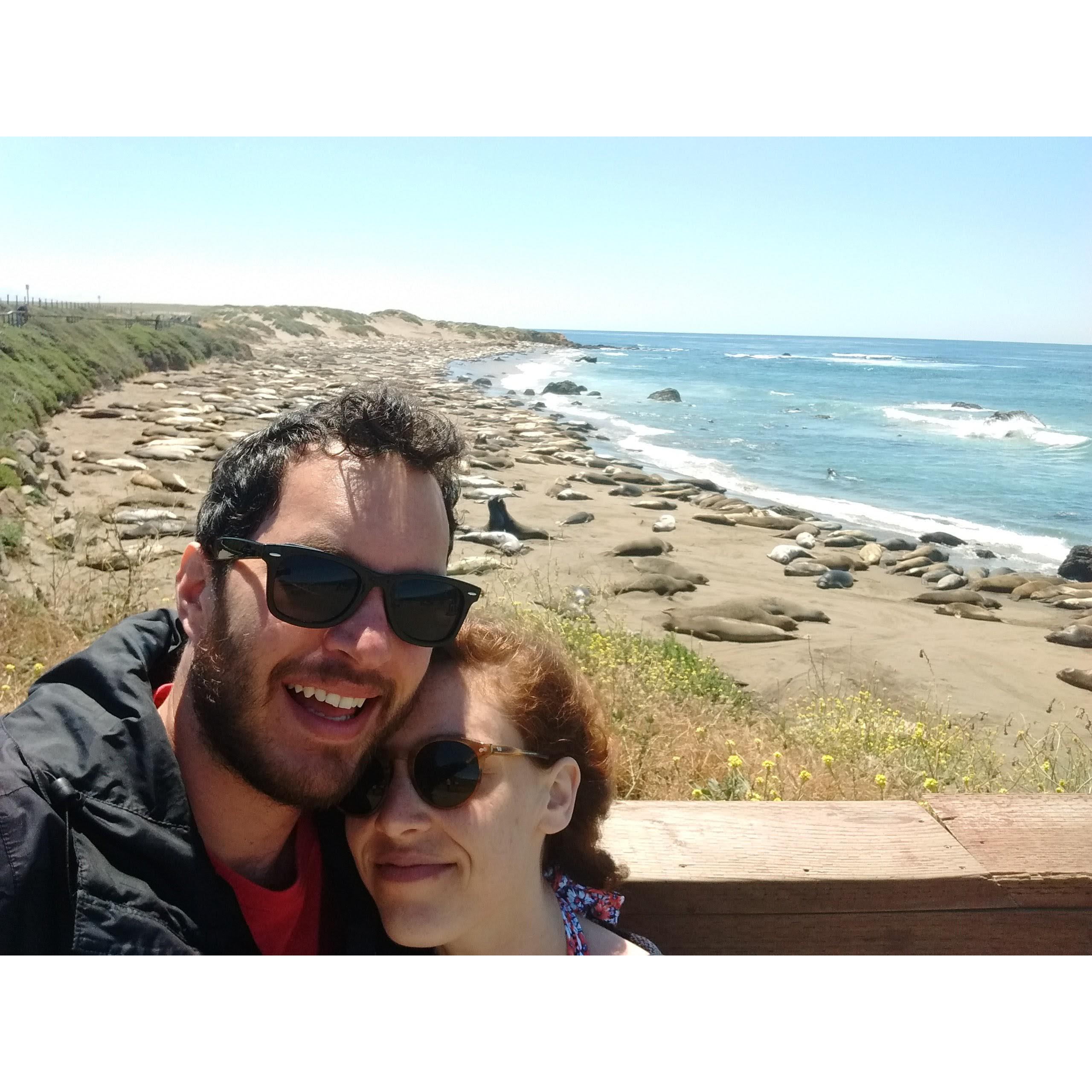 On the way to Big Sur with our friends.