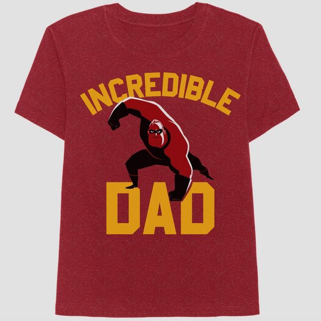 Men's 'Incredible Dad' Short Sleeve Graphic T-Shirt - Red XXL