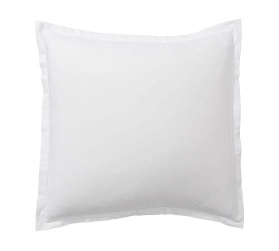 Washed Cotton Organic Sham - White