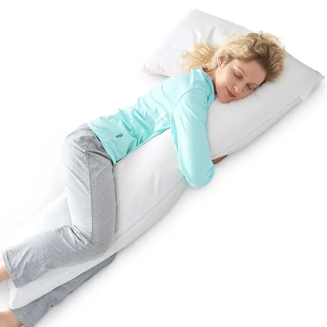 Cheer Collection L Shaped 2-in-1 Body Pillow and Head Pillow