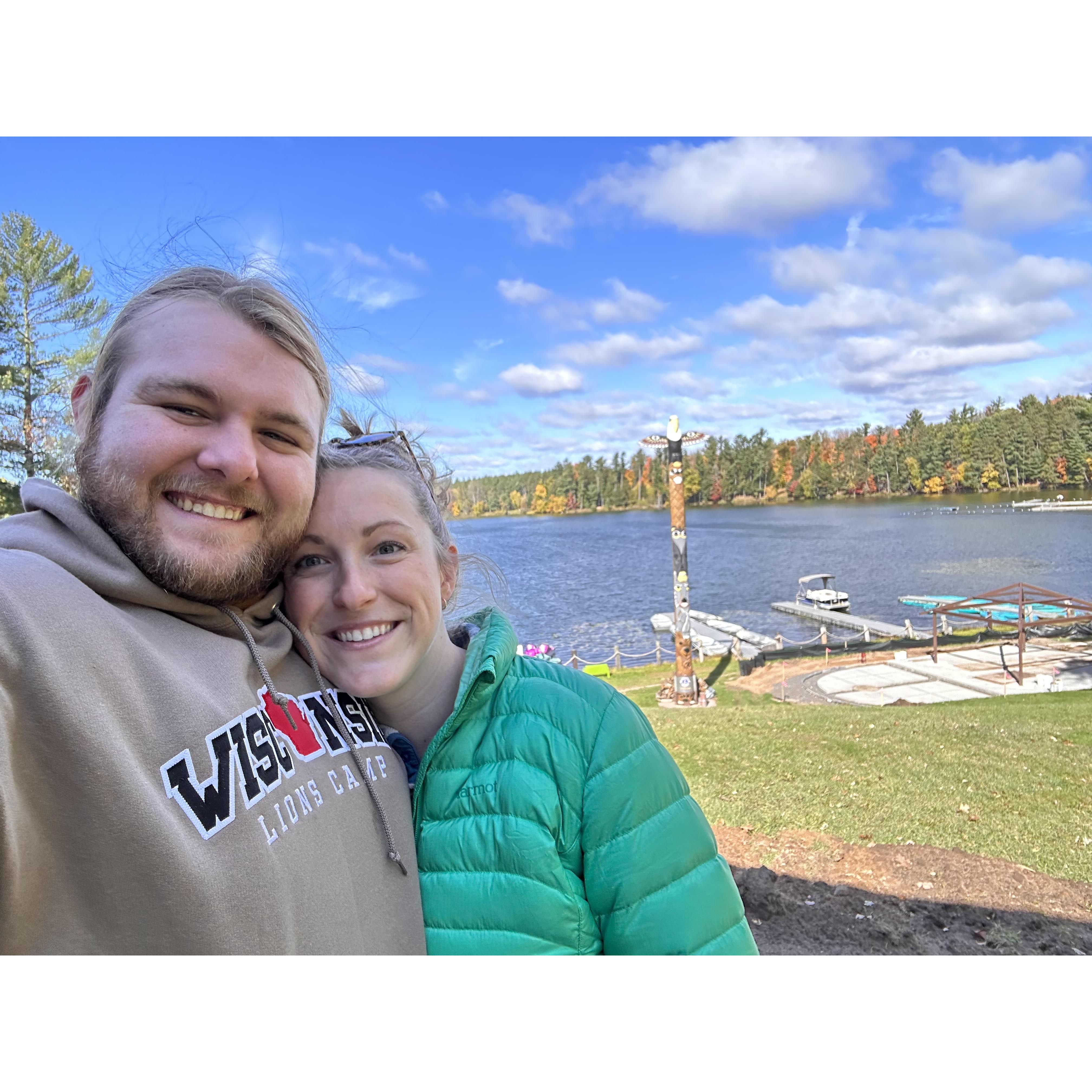 October 2023 - Volunteering at Wisconsin Lions Camp. Kayla loved showing Brian where all of her summer memories were made!