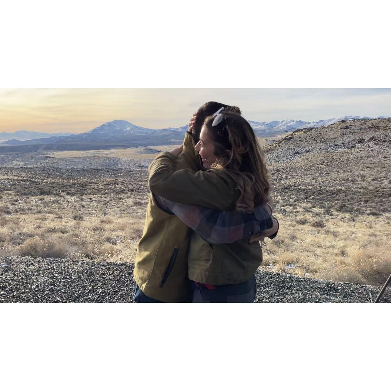 Over the moon after the proposal!