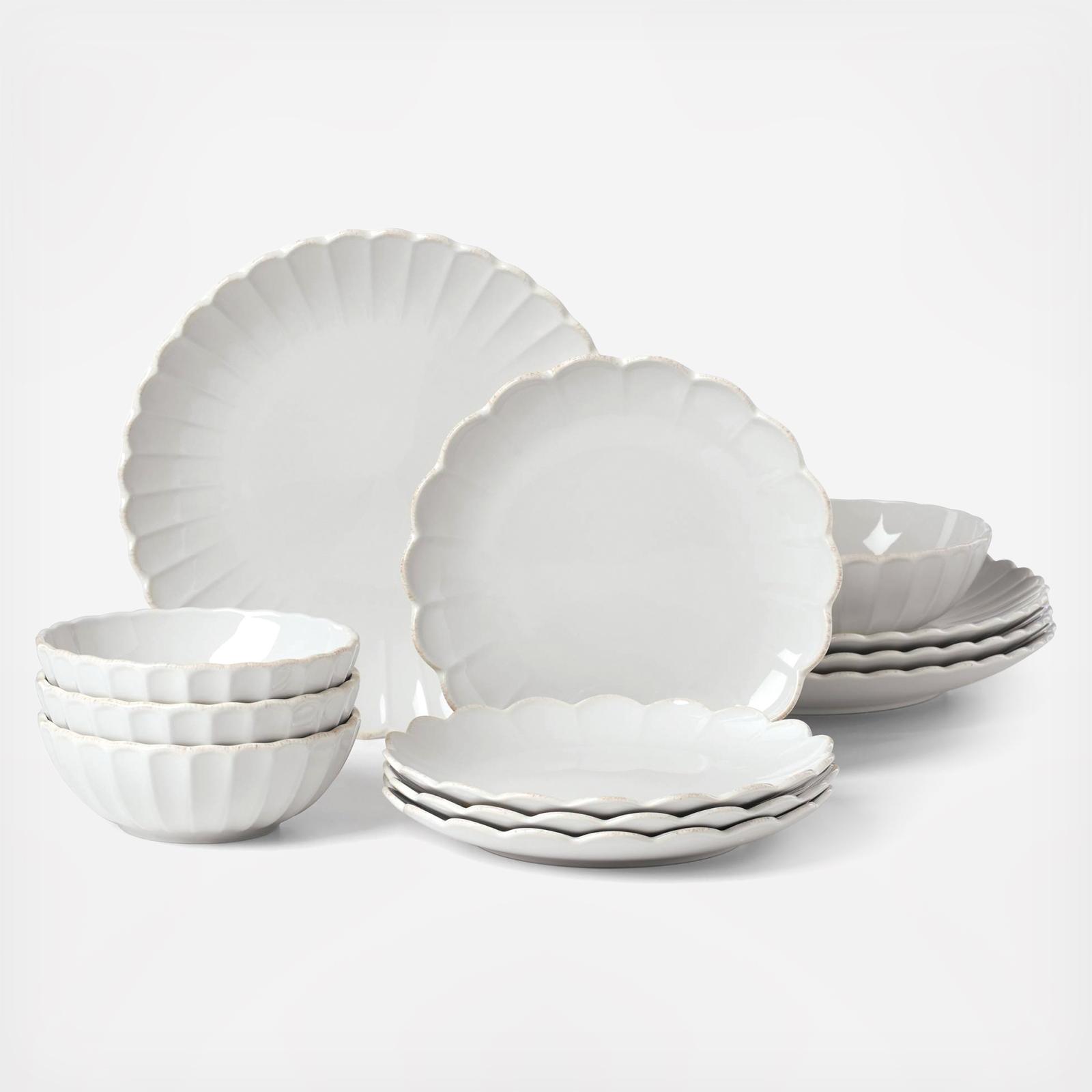 White Scalloped Edge Tableware