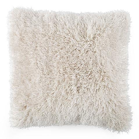 Nottingham Home Shag Square Floor Pillow in Beige