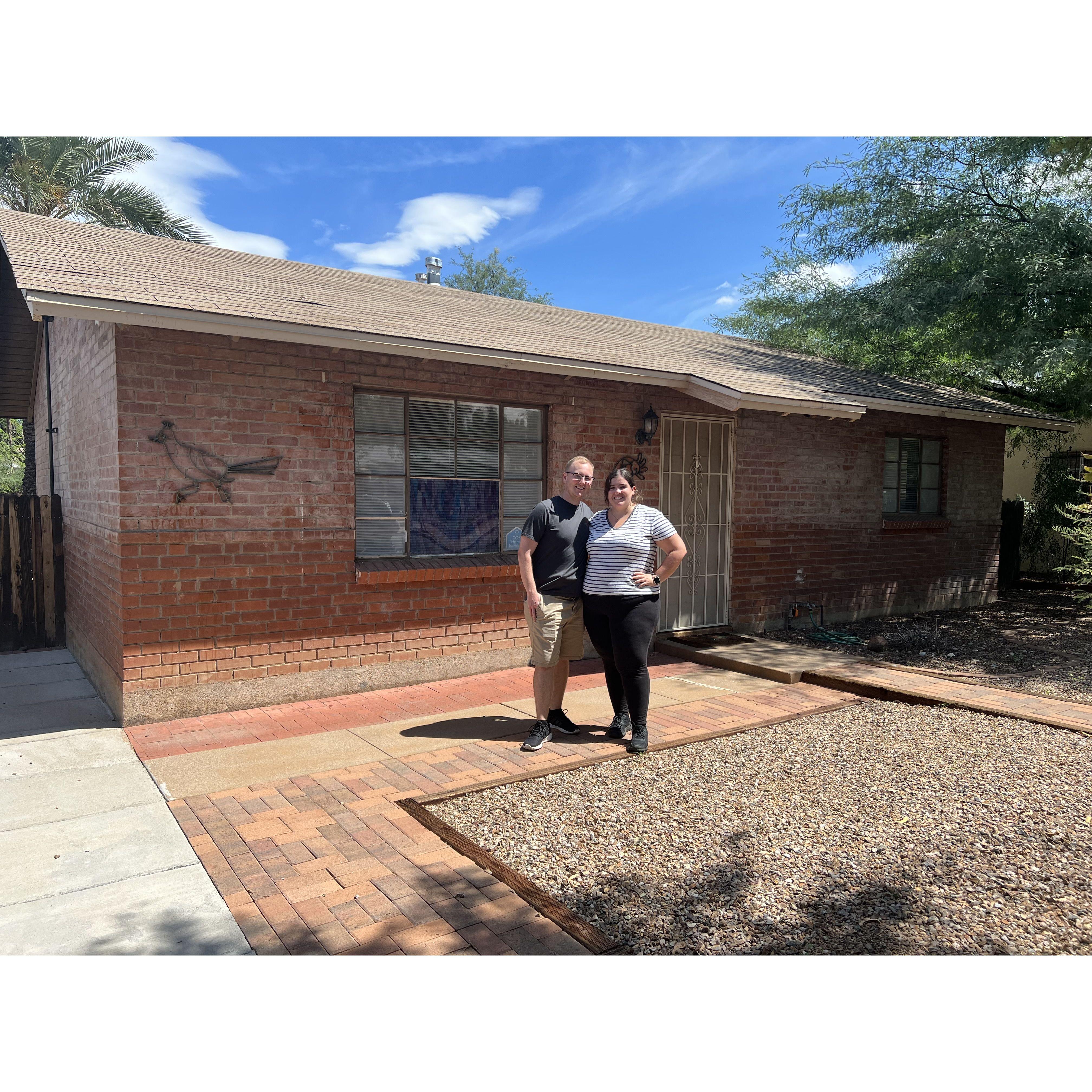 Our last picture at our house in Tucson before Jonas moved to CO in Fall of 2022