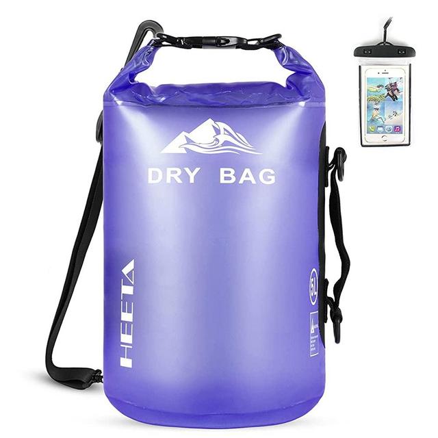 HEETA Waterproof Dry Bag for Women Men, 5L/ 10L/ 20L/ 30L/ 40L Roll Top Lightweight Dry Storage Bag Backpack with Phone Case for Travel, Swimming, Boating, Kayaking, Camping and Beach