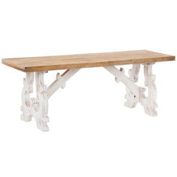 White Farmhouse Bench