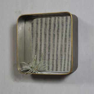 Archer Square Galvanized Mirror Shelf
