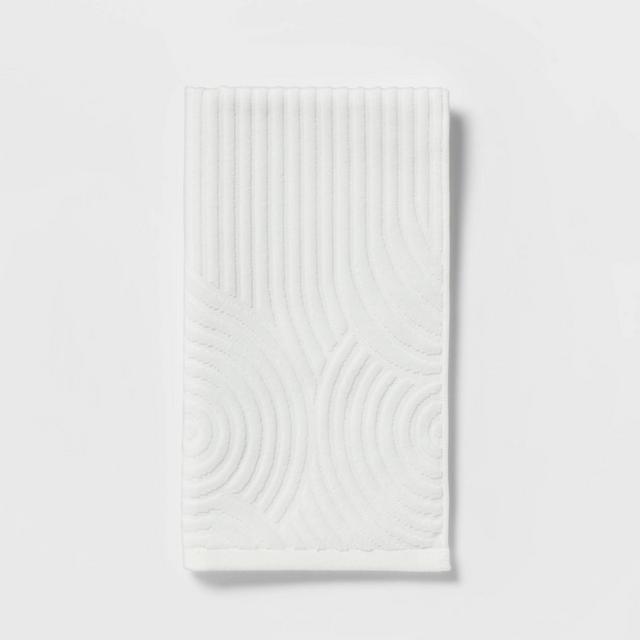16"x27" Cloud Geo Hand Towel White - Threshold™