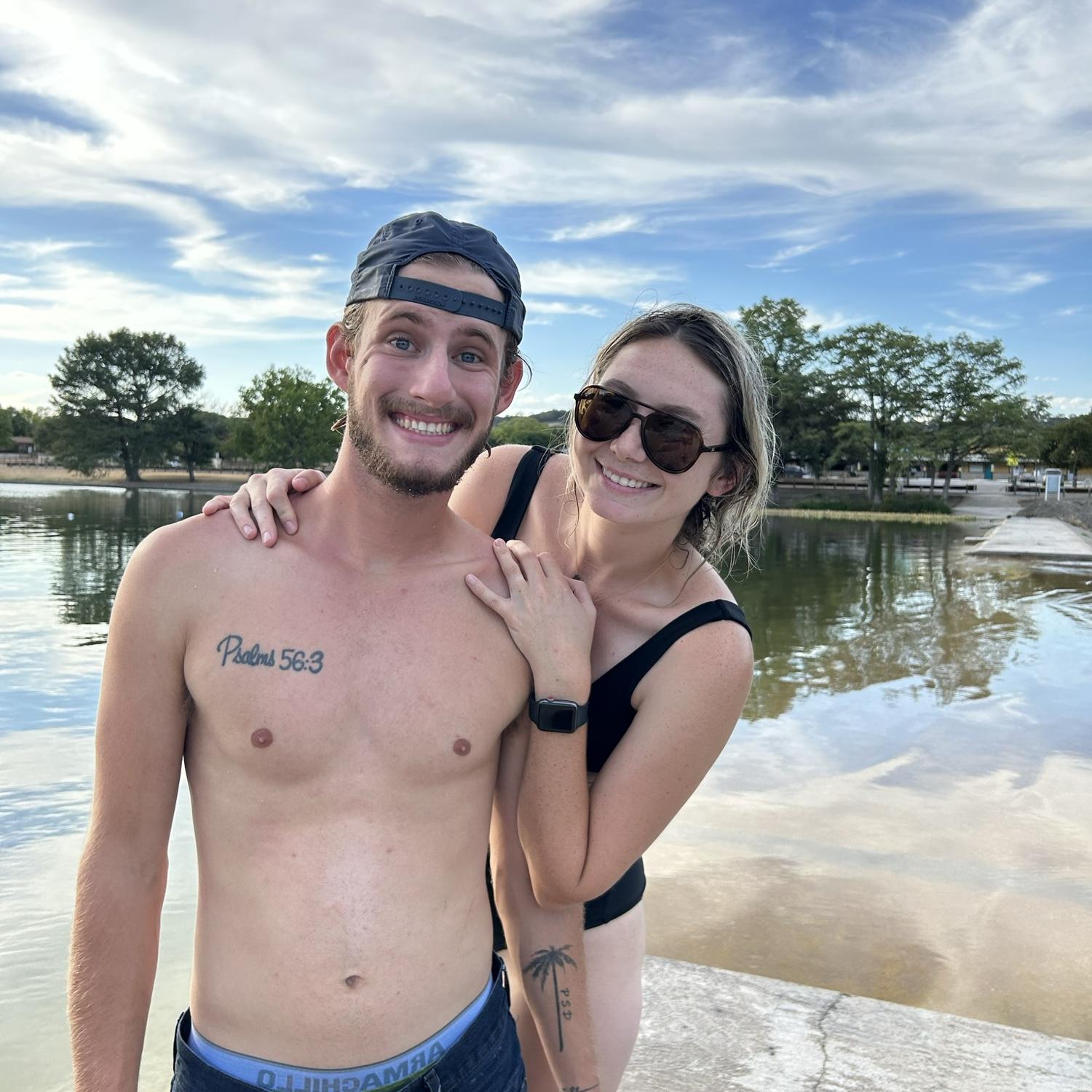 First time sliding down the Ingram dam with best man, Cam - 08.14.23