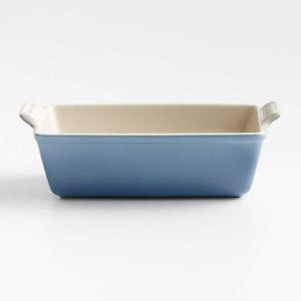 Le Creuset Heritage White Ceramic Loaf Pan + Reviews | Crate & Barrel