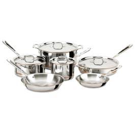 Copper Core 5-ply Bonded Cookware Set, 10 piece Set