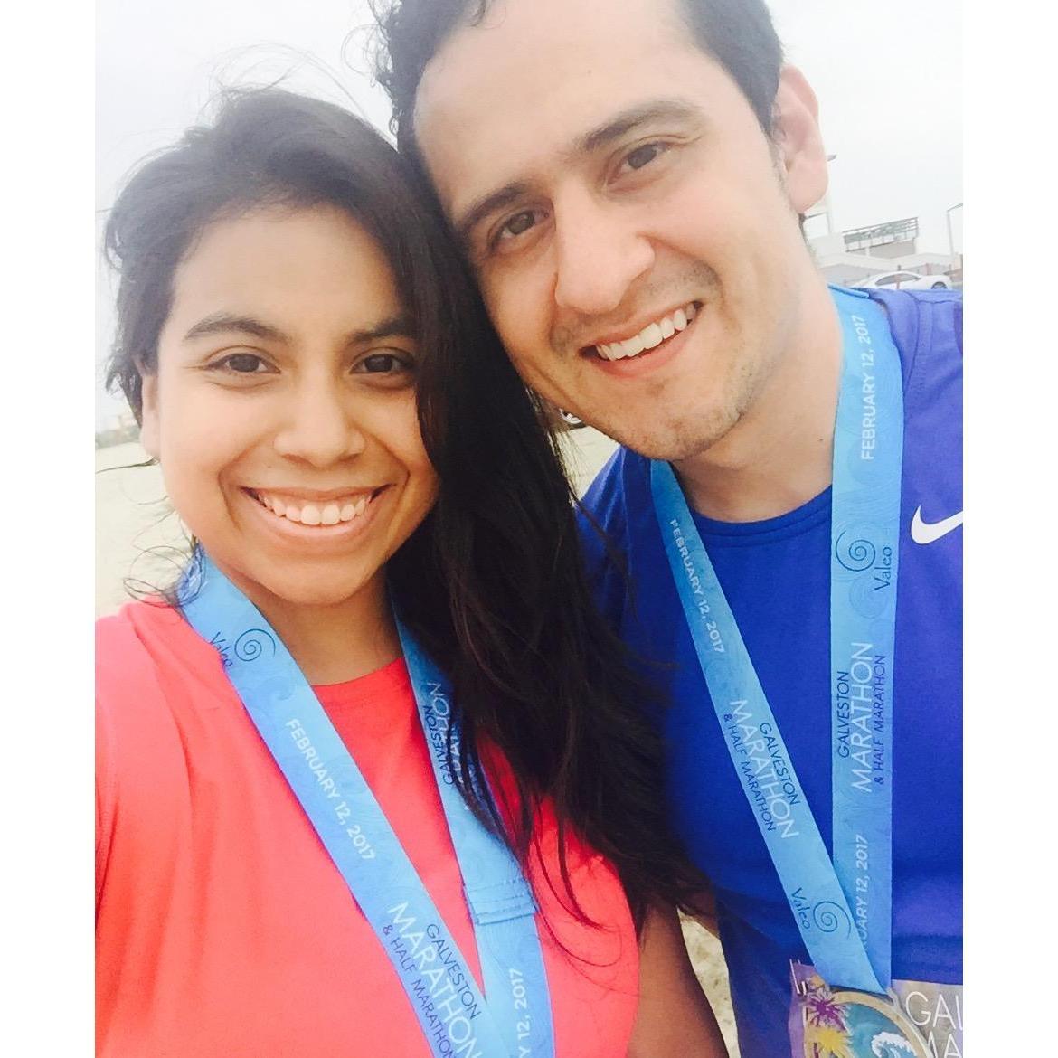 First half marathon together