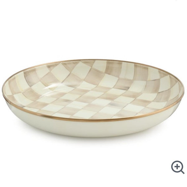 Mackenzie-Childs Mocha Check Abundant Bowl