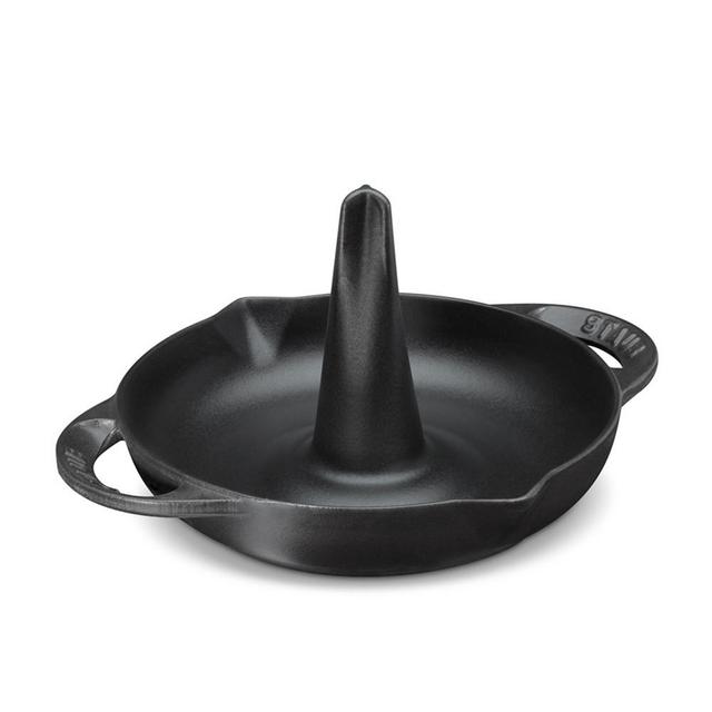 Staub Enameled Cast Iron Vertical Chicken Roasting Pan, Black