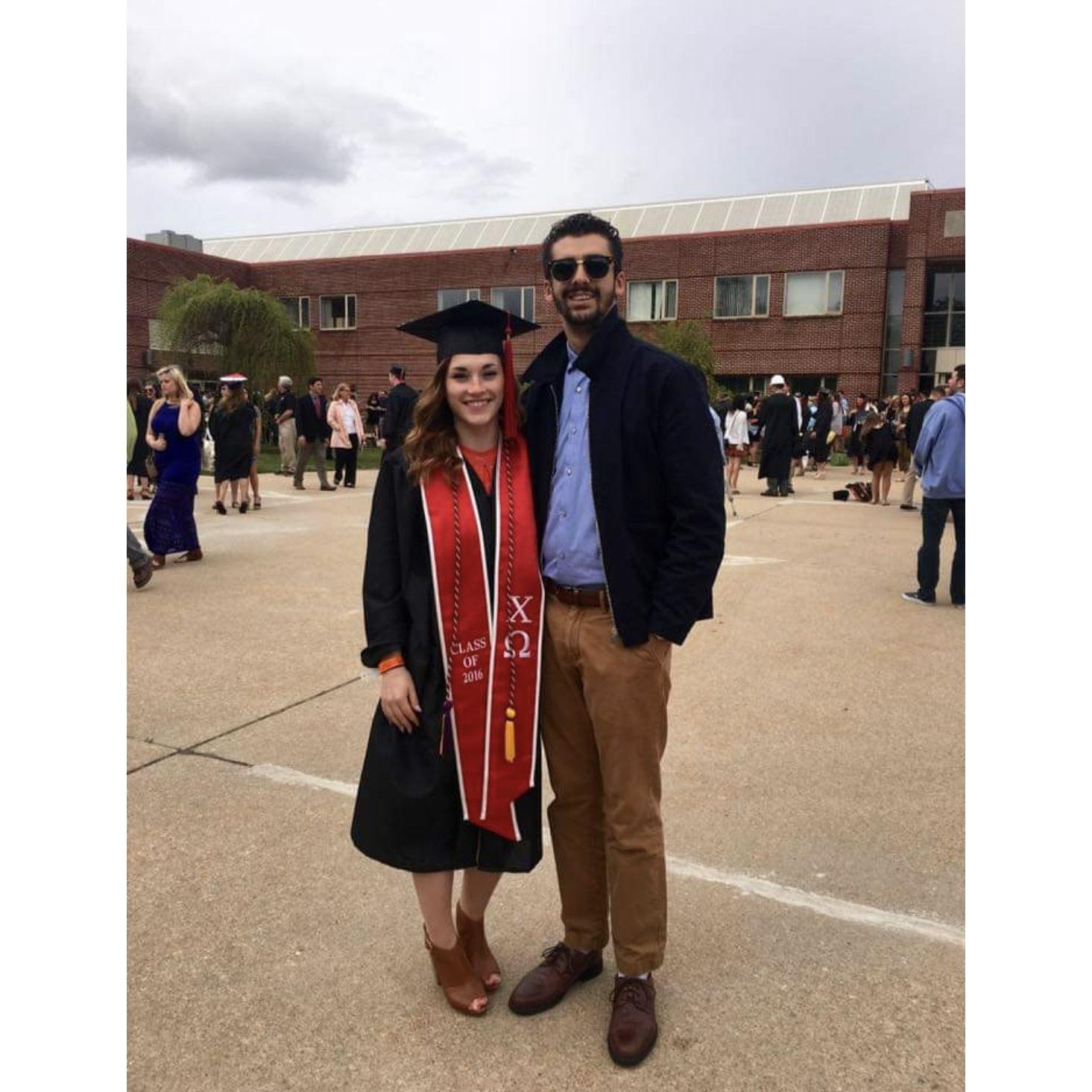 Kiera's graduation from the University of Rhode Island, May 2016.