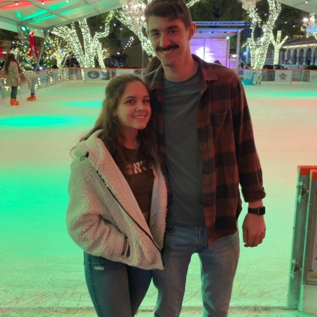 Ice Skating in the Fort Worth Stockyards.