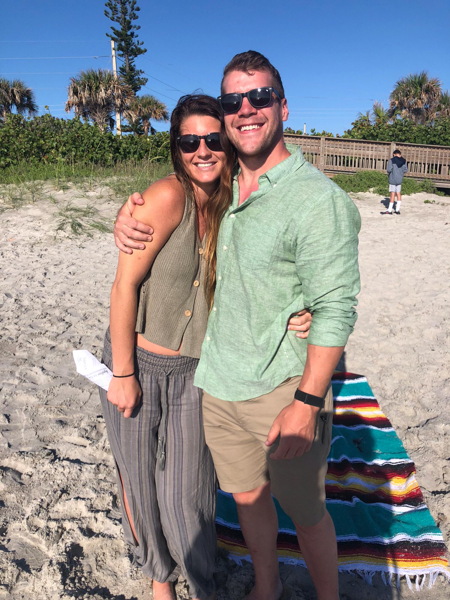 Fourth date. We carpooled to FL for Mother’s Day, and each met the parents. This is at a sunrise service Kristen’s dad preached at Mother’s Day morning. Austin’s parents came too!