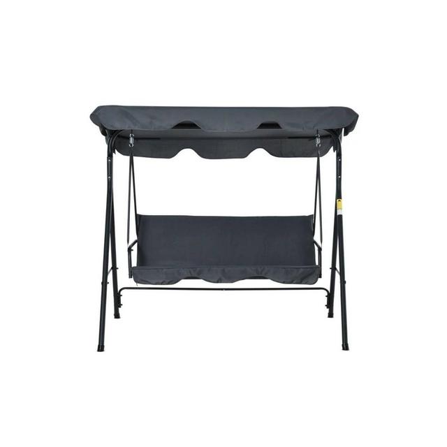 3 Seat Padded Porch Swing with Canopy - WELLFOR