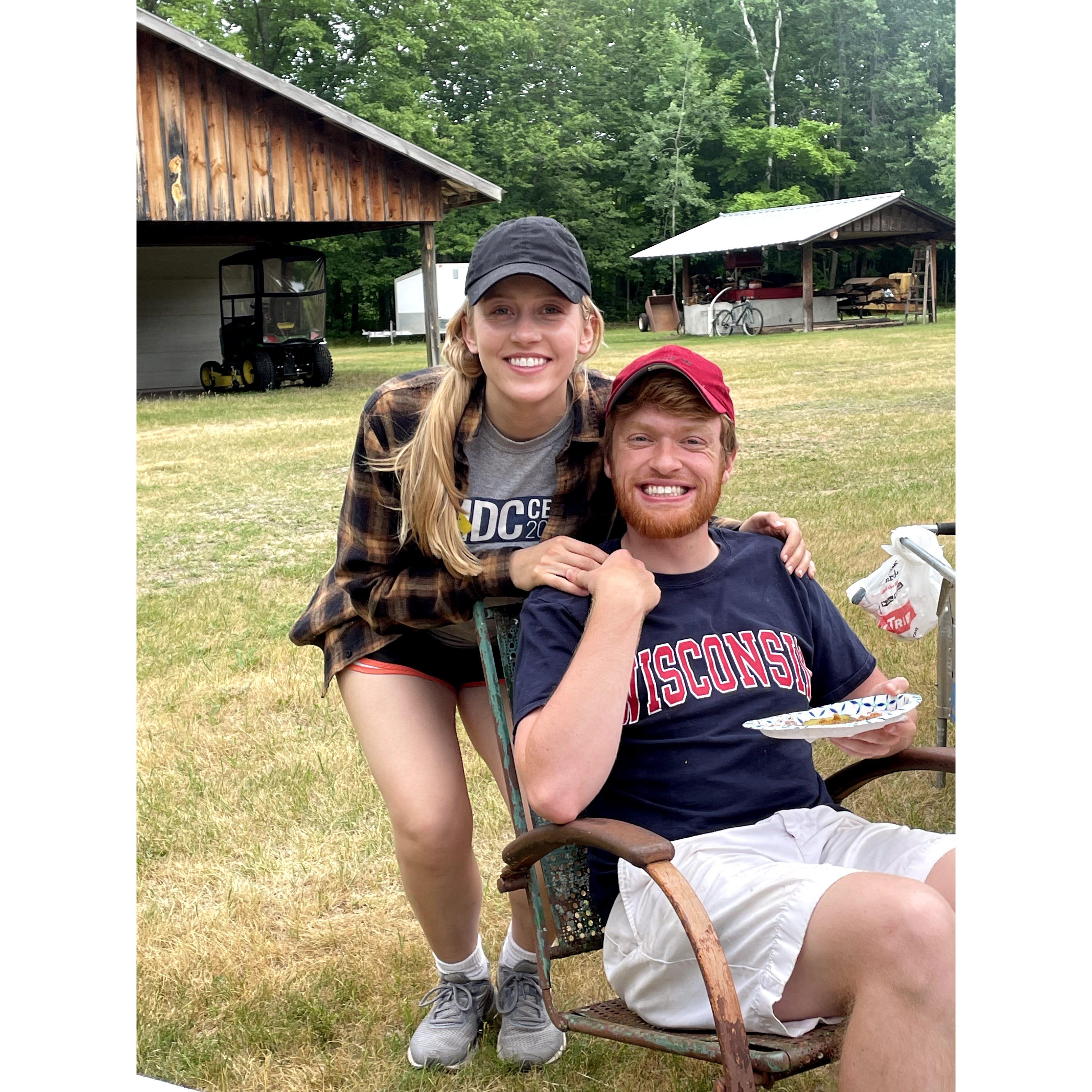 First time bringing Kieran to Lindsey's mom's side annual family reunion "Spring Cleaning"