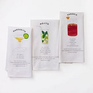Summer Drinks Tea Towel, Set of 3