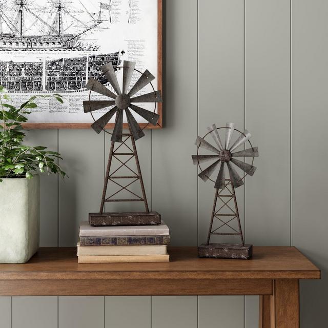 Benenson 2 Piece Nyila Windmill Sculpture Set