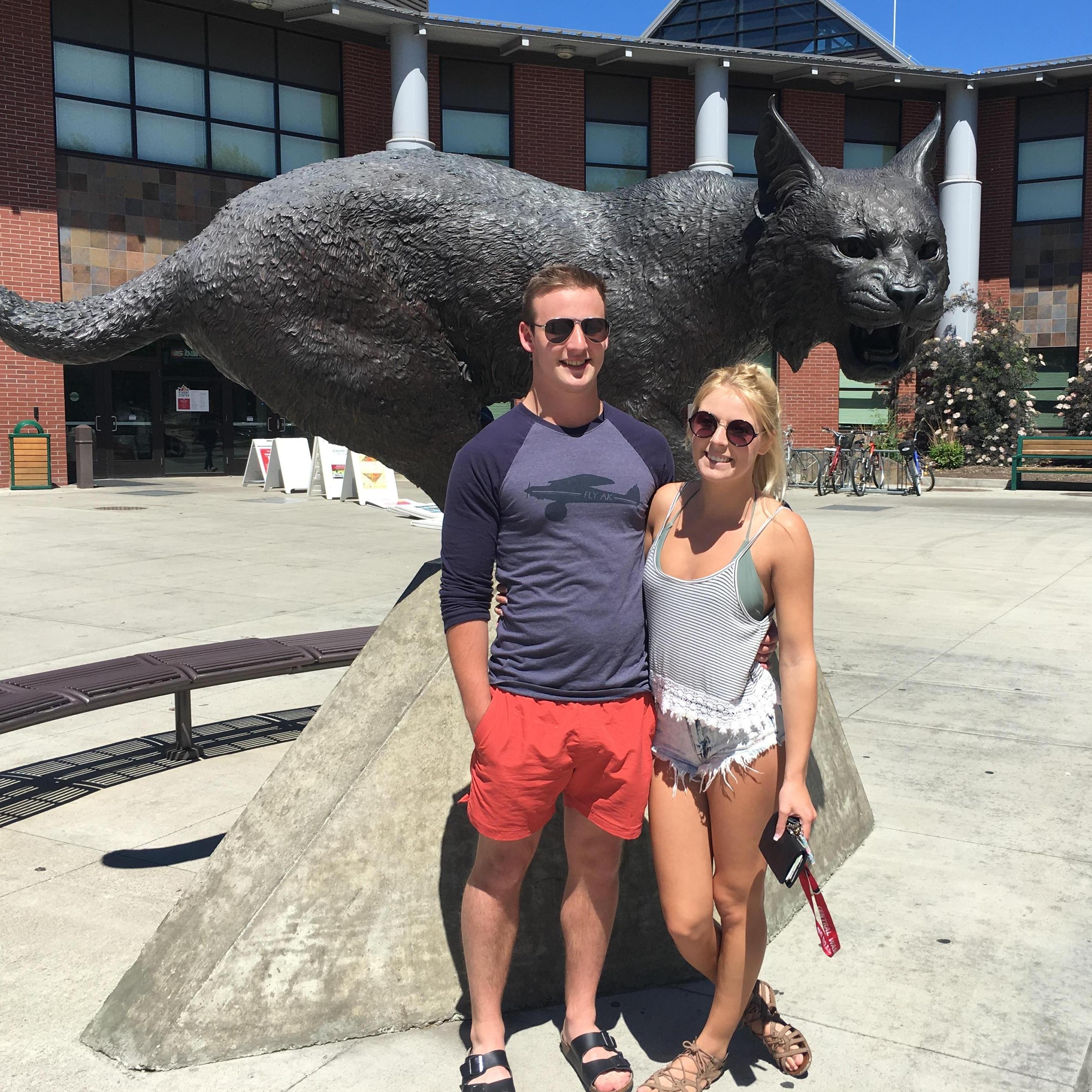 One of many visits from Nick at CWU. During our long distance Nick would fly to Ellensburg, Wa on his off time just so we could spend time together.