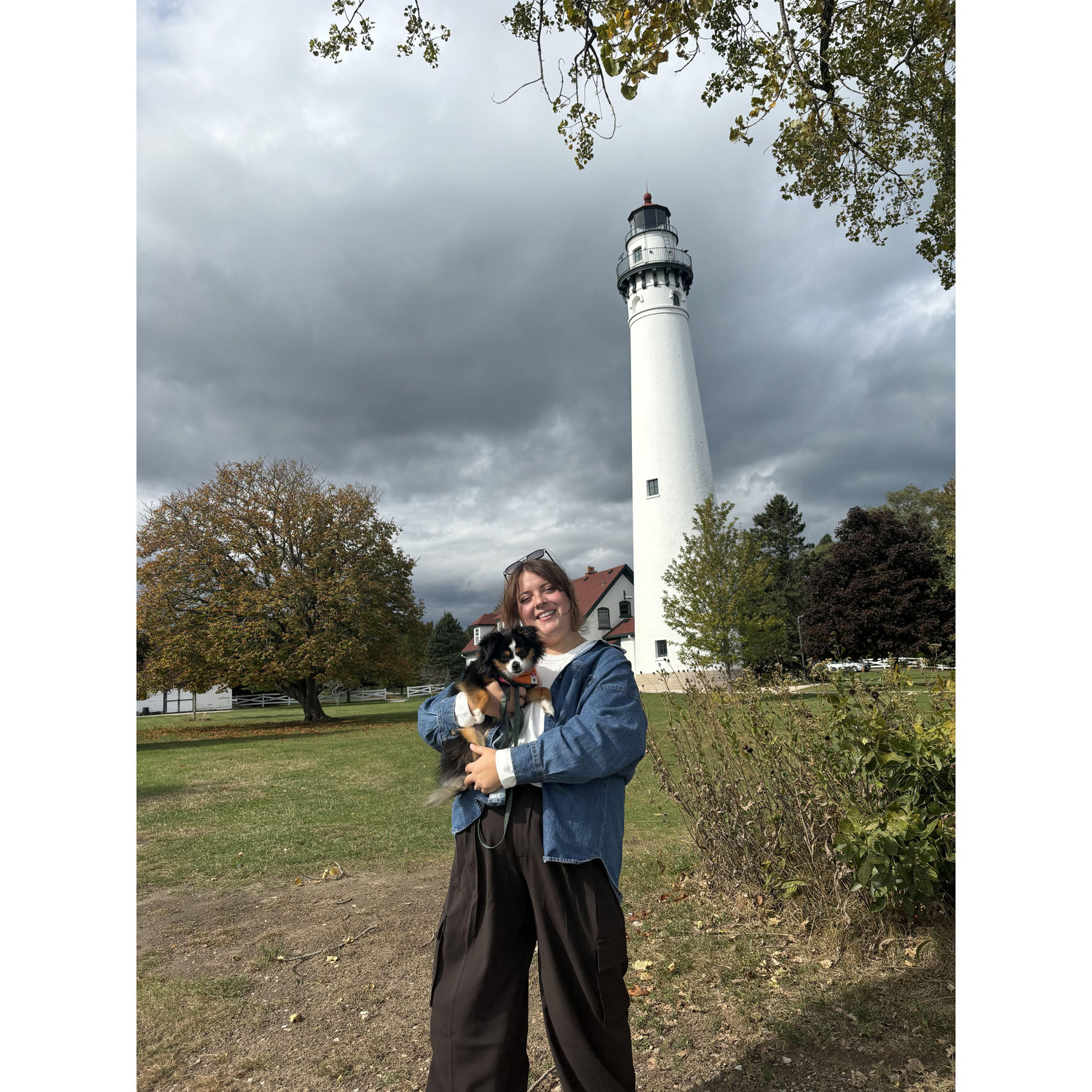 Pearly's first visit to the Wind Point Light House