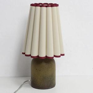 Duzy Handmade Khaki Fabric and Burgundy Trim Lamp for Home Decor-9#, 110-240v/50-60hz, - Etsy