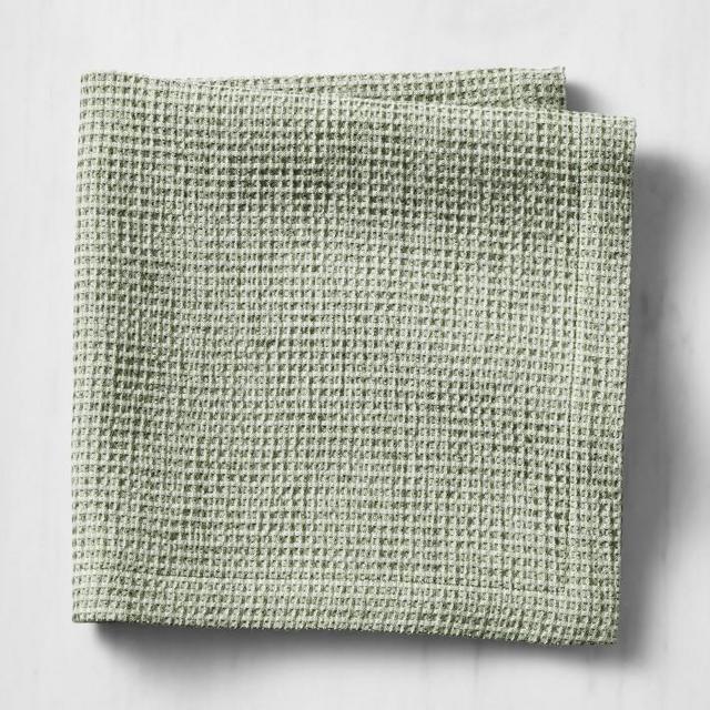 Waffle Weave Napkins, 20" X 20", Set of 4, Green