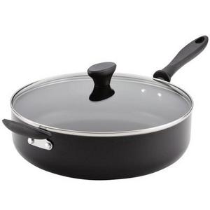 Farberware Reliance 6qt Covered Saute Pan with Helper Handle Black