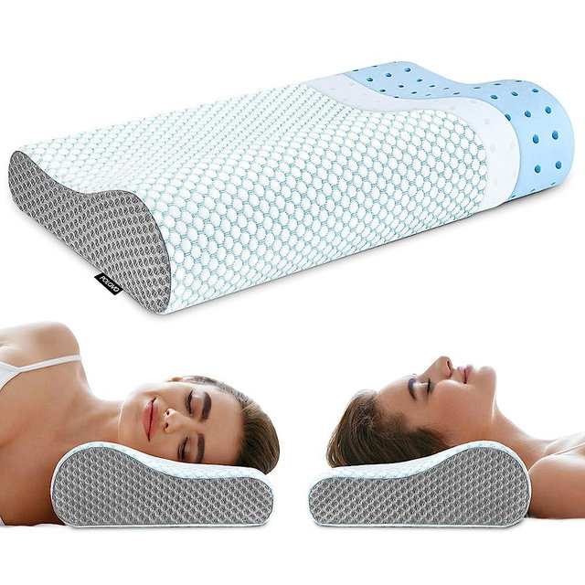 Neck Pillow Contour Memory Foam Pillows for Pain Relief Bed Pillow for Sleeping, Ergonomic Pillow for Neck and Shoulder Pain, Orthopedic Cervical Pillow for Side Back Stomach Sleeper