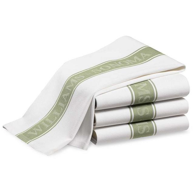 Williams Sonoma Classic Logo Towels, Set of 4, Sage Green