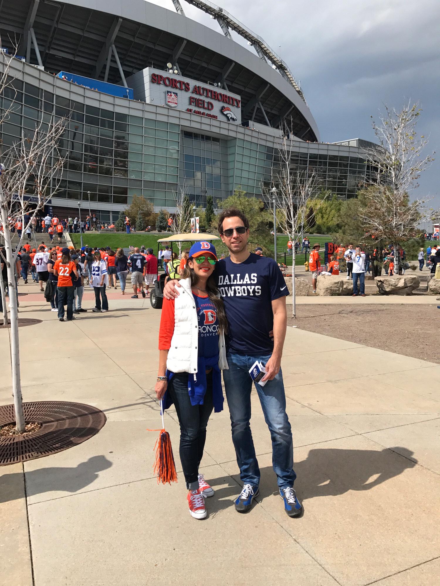 Cowboys/Broncos in Denver, September 2017...Matt would like to forget about the outcome of this game