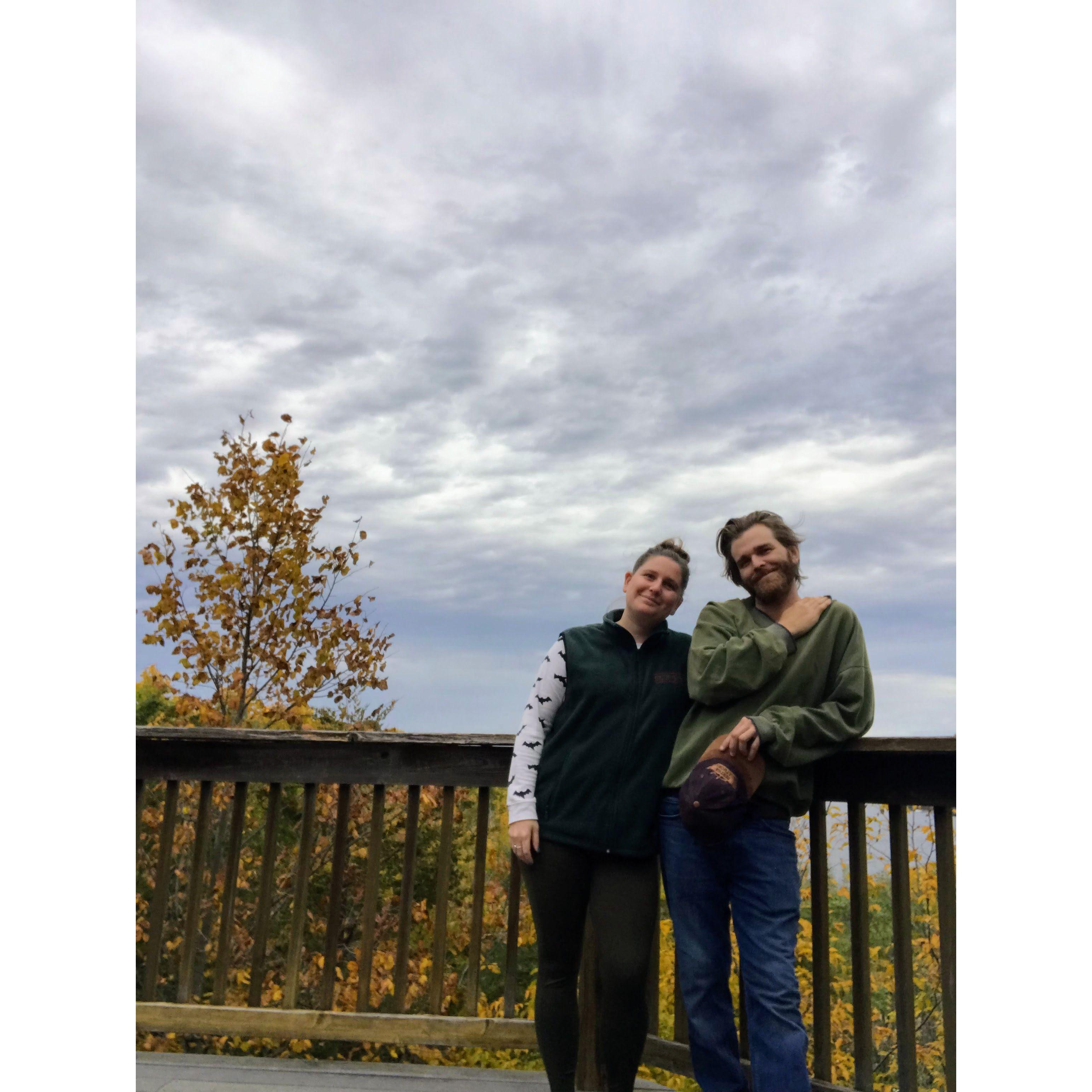 Finishing a walk through Carpenter Nature Center, one of our favorite spots!