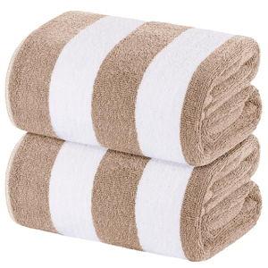 Beach Towels Cotton Bath Towel 35x70 2 Pack- Cabana Beige
