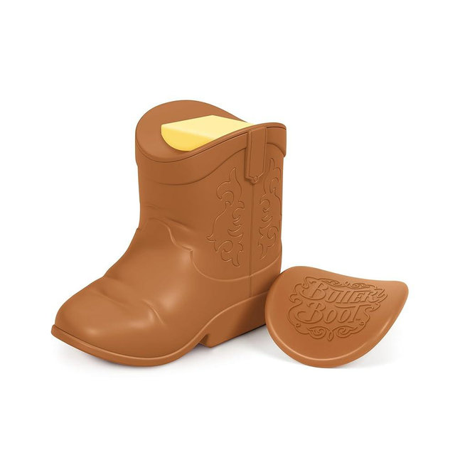 Genuine Fred BUTTER BOOT Butter Spreader for Corn and Veggies, Cowboy Boot Butter Applicator, Kitchen Gadget for Grilling, Picnics, and Cookouts, Dishwasher Safe