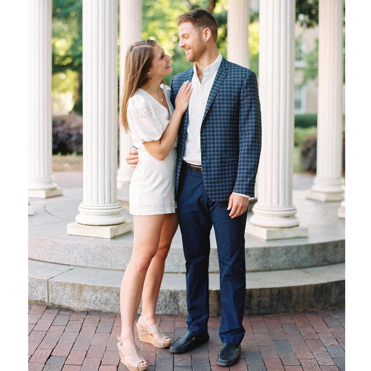 Engagement pictures at the Old Well in Chapel Hill - May 2021