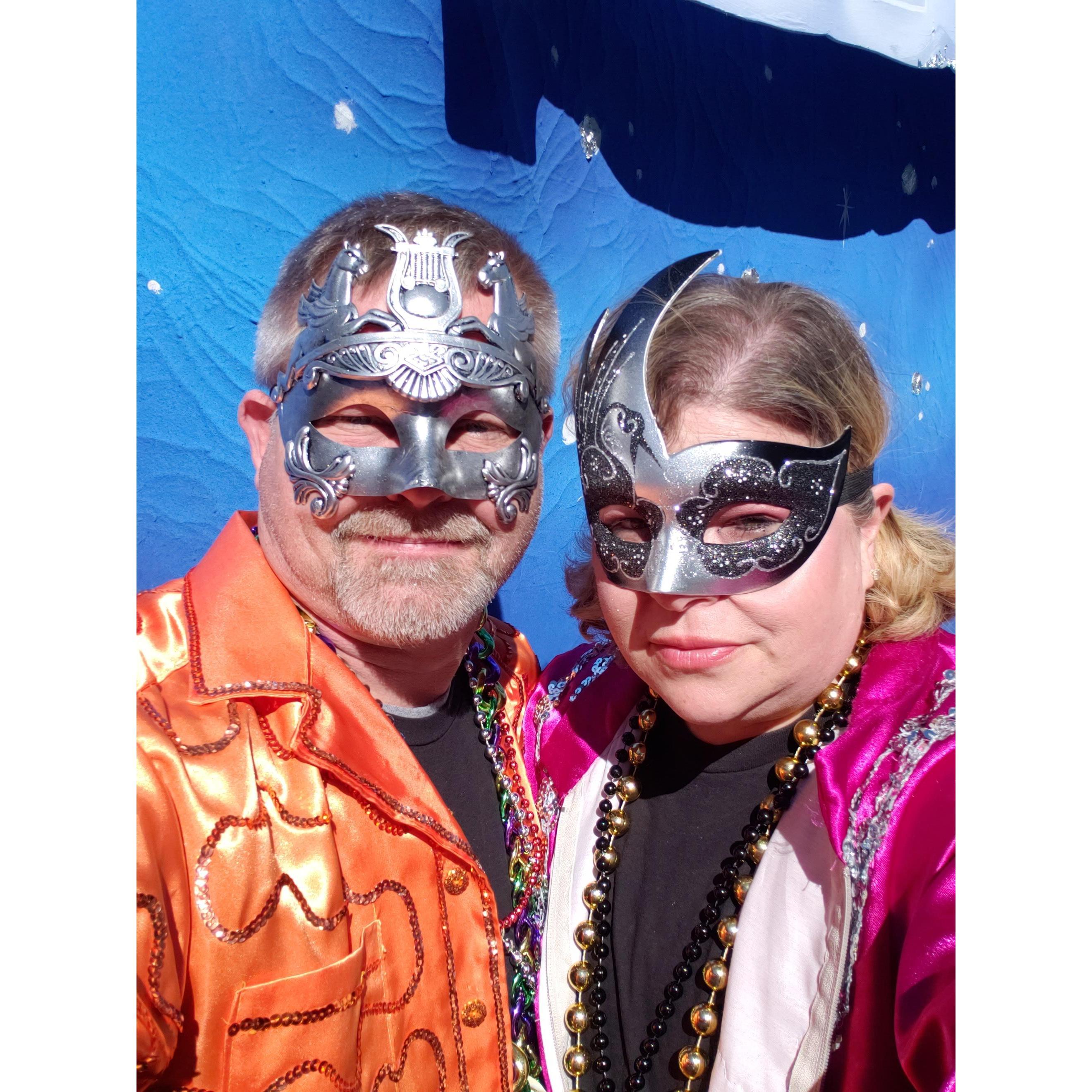 Our first Mardi Gras parade as riders together - River Shack Riders, February 2022...had a BALL!
