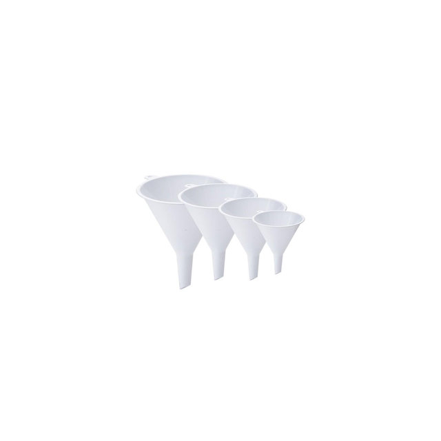 Chef Craft 4pc Classic Plastic Nesting Funnel Set - Includes 4 Convenient Sizes from 2 to 4.5 Inches 1 Set