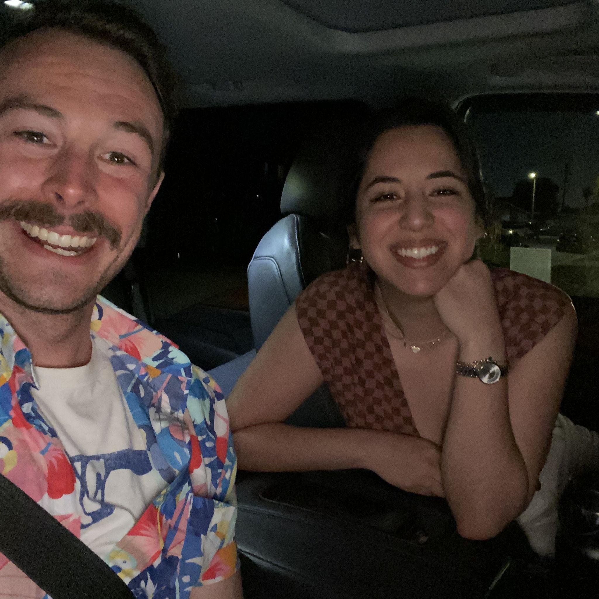 At a friend's Harry Style's themed party, we weren't boyfriend and girlfriend yet!