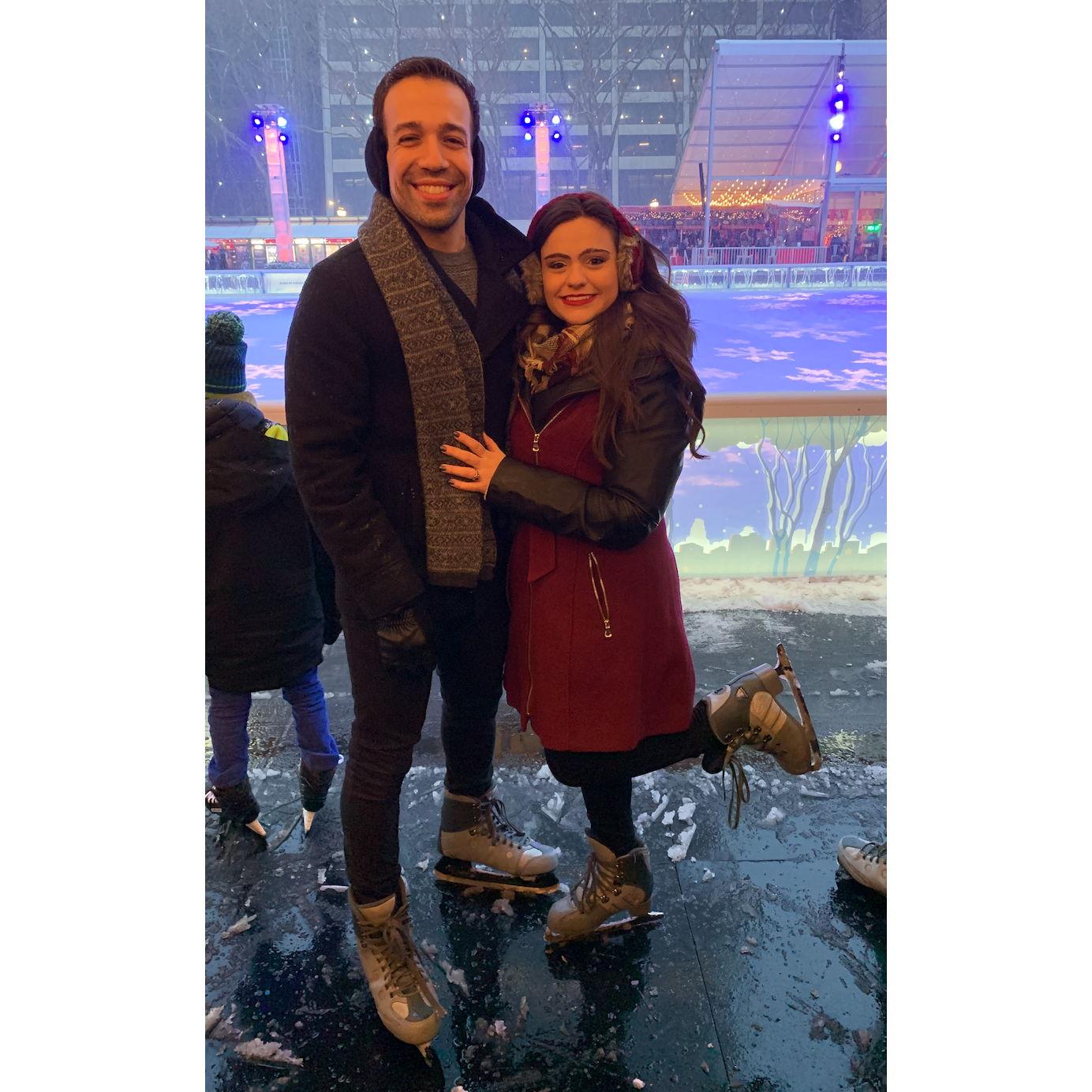 Our first time ice skating