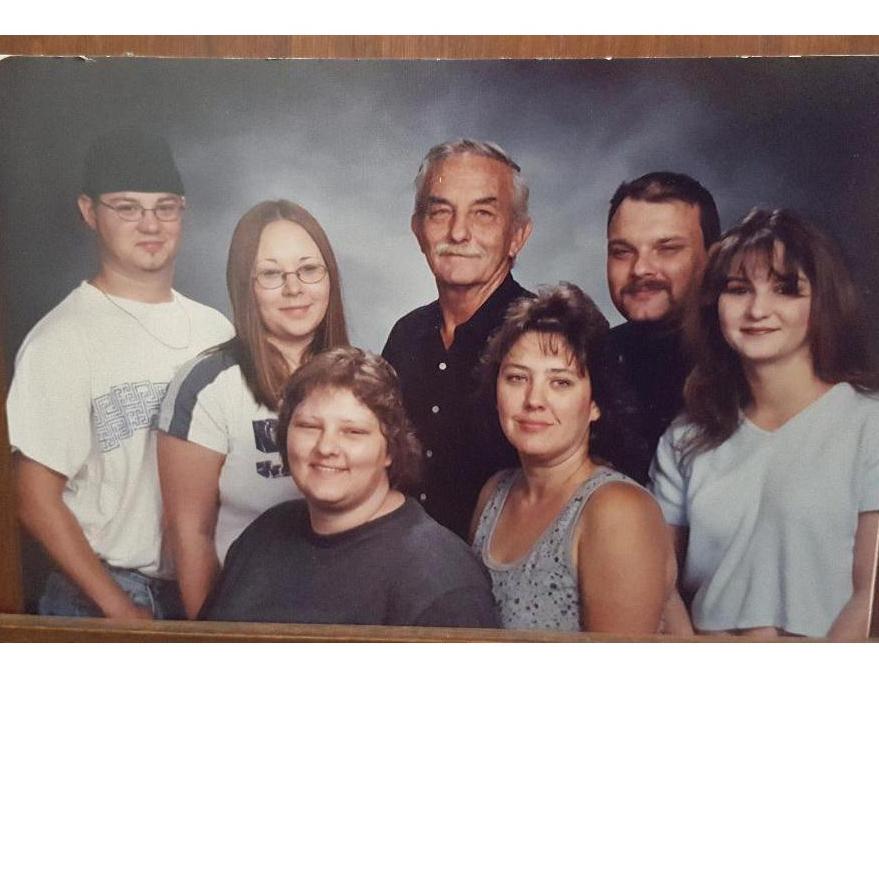 Debra with dad and siblings