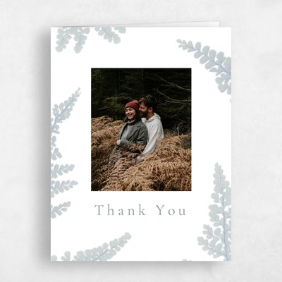 Soft Teal, Grey Wedding Thank You - Dane Photo