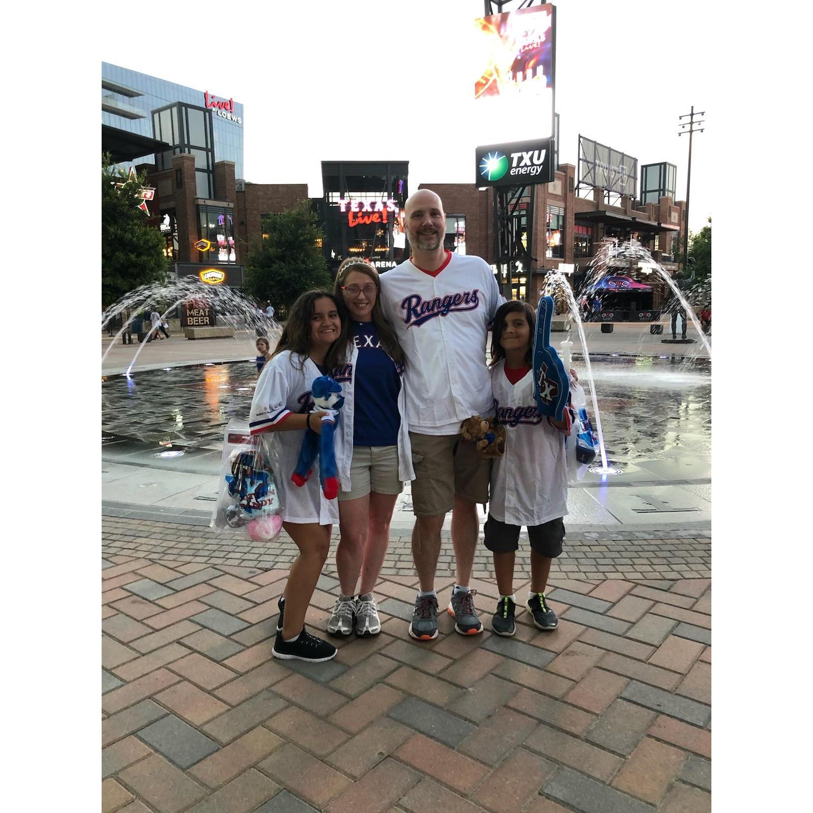 Down at the Texas Rangers game!