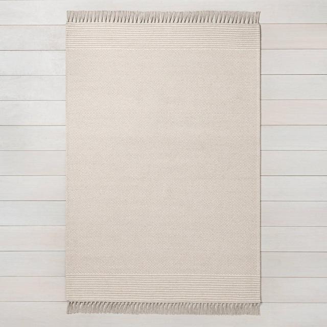 5' x 7' Texture Stripe Area Rug Twilight Taupe / Sour Cream - Hearth & Hand™ with Magnolia