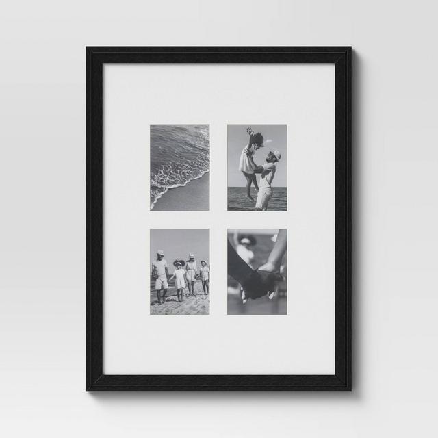 18" x 24" Matted to 4" x 6" Gallery Offset Picture Frame Black - Threshold™
