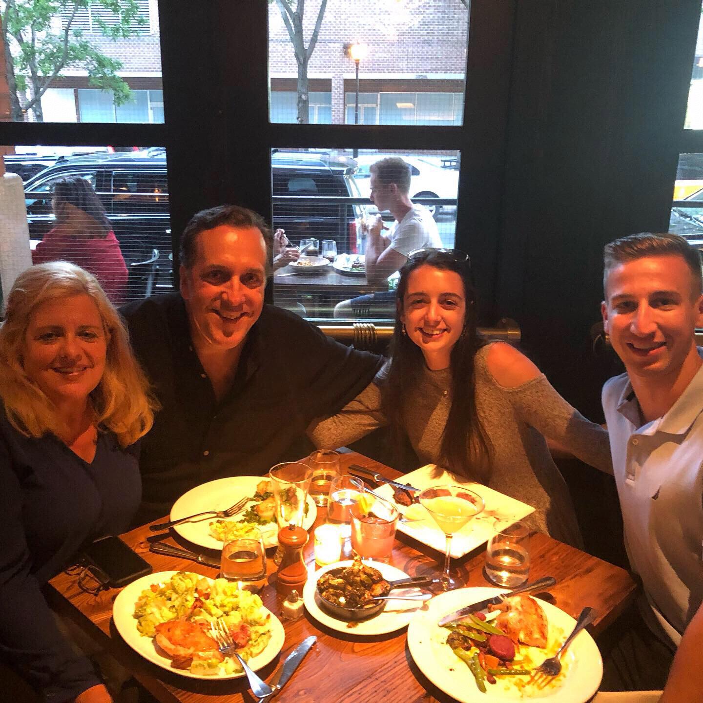 Maria and her dad in New York! We always love when he and Lisa come to visit!
