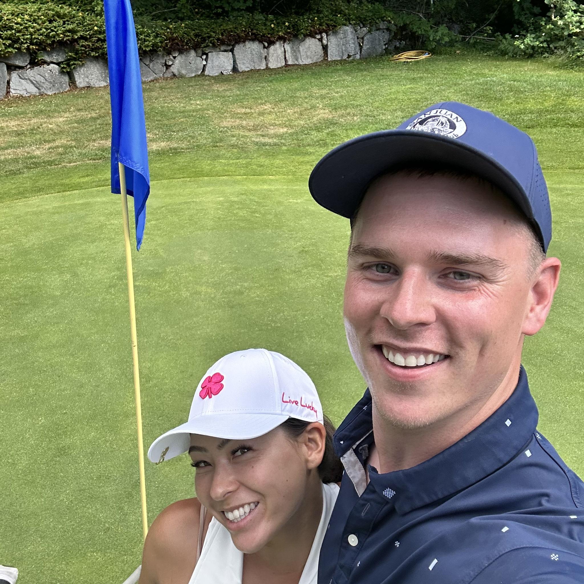 Engagement trip golf round!