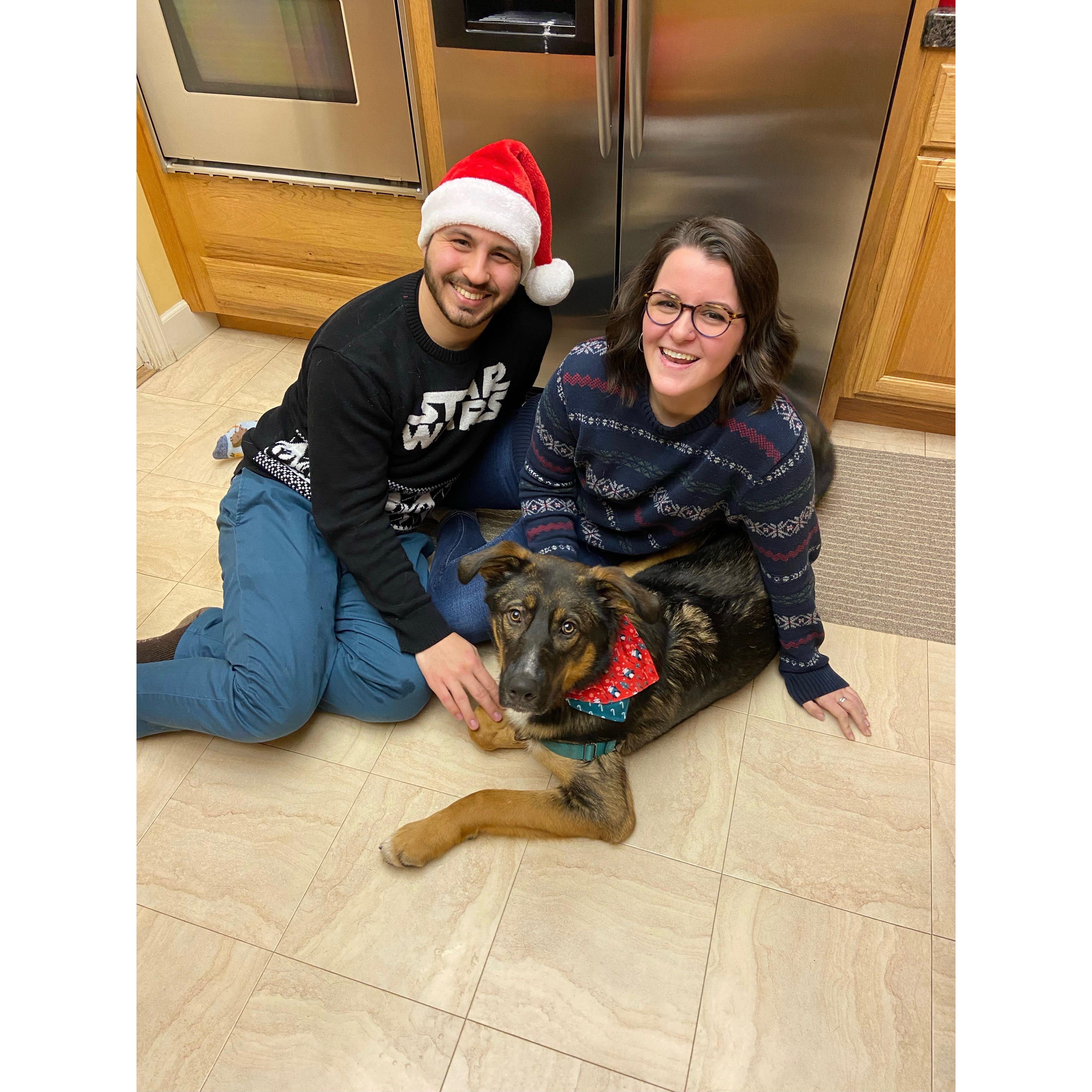 December 2021, Barclay's first Christmas with us! We drove to San Jose and spent the week introducing Barclay to the family.